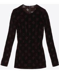 Dolce & Gabbana - Logo Monogram Long-Sleeved T-Shirt - Lyst
