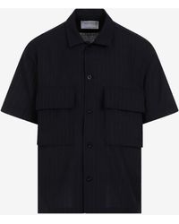 Sacai - Pinstripe Short-Sleeved Shirt - Lyst