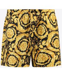 Versace - Barocco Print Silk Pajama Shorts - Lyst