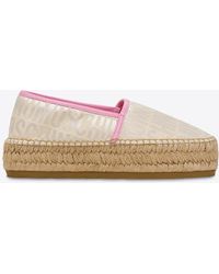Moschino - All-Over Logo Espadrilles - Lyst