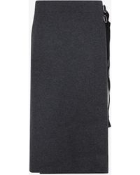 Jil Sander - Wrap Wool Midi Skirt - Lyst
