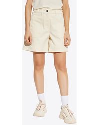 Moncler - Logo Patch Mini Shorts - Lyst