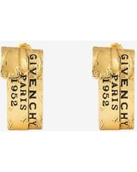 Givenchy - Logo Tape Hoop Earrings - Lyst