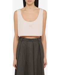 Miu Miu - Opal Cotton Tank Top - Lyst