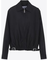 Loewe - Wool And Silk Belted Jacket - Lyst