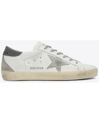 Golden Goose - Super Star Distressed Leather Low-Top Sneakers - Lyst