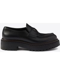 Prada - Leather Loafers - Lyst