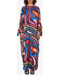 PUCCI - Marmo Print Maxi Kaftan Dress - Lyst
