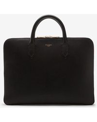 Dolce & Gabbana - Monreal Briefcase In Calfskin With Heat-pressed Logo - Lyst