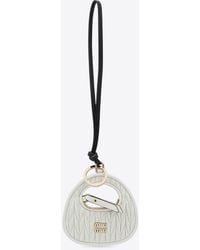 Miu Miu - Trick Wander Bag-Shaped Leather Keychain - Lyst