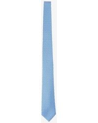 Kiton - Geometric Motif Silk Tie - Lyst
