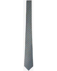 Kiton - Geometric Medallion Motif Silk Tie - Lyst