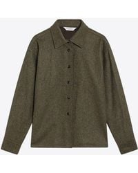 Max Mara - Benares Wool Felt Long-Sleeved Shirt - Lyst