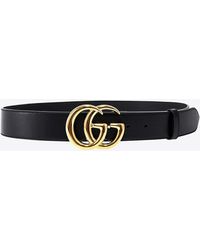 Gucci - Gg Buckle Leather Belt - Lyst