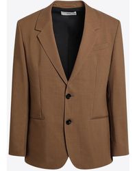 Ami Paris - Single-Breasted Wool Jacket - Lyst