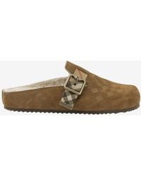Burberry - Urchin Suede Leather Clogs - Lyst