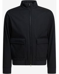 Herno - 3 Layers Wool Storm Bomber Jacket - Lyst