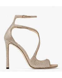 Jimmy Choo - Azia 95 Crystal-Embellished Sandals - Lyst