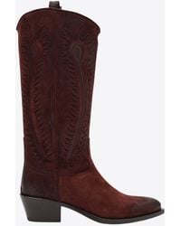 Sartore - Frida Western Suede Boots - Lyst