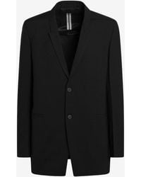 Rick Owens - Single-Breasted Wool Blazer - Lyst