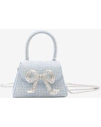 Self-Portrait - Micro Crystal-Embellished Bow Top Handle Bag - Lyst