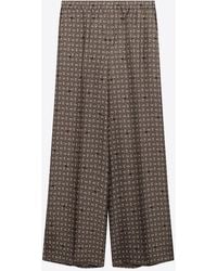 Max Mara - Silk Patterned Pants - Lyst