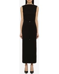 Calvin Klein - Belted Sleeveless Maxi Dress - Lyst