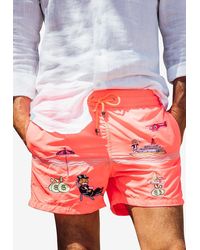 Les Canebiers - Pampelonne Embroidered Swim Shorts - Lyst