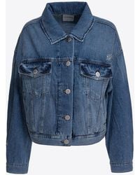 Pinko - Buttoned Denim Jacket - Lyst