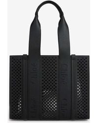 Chloé - Medium Woody Openwork Tote Bag - Lyst