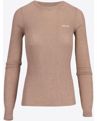 Miu Miu - Maglieria Cashmere Silk Ribs F.21 - Lyst