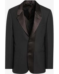 Fendi - Single-Breasted Wool Crepe Blazer - Lyst