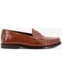 Celine - Perforated Leather Loafers - Lyst