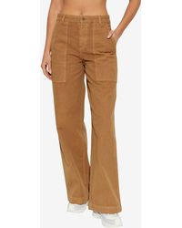 Moncler - Logo Patch Wide-Leg Pants - Lyst