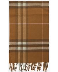 Burberry - Cashmere Check Pattern Scarf - Lyst