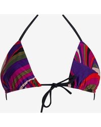 PUCCI - Iride Print Halterneck Bikini Top - Lyst