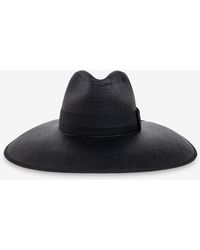 McQueen - Woven Hat With Side Bow - Lyst