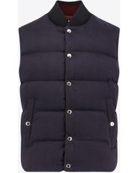 Dolce & Gabbana - Logo Patch Reversible Down Vest - Lyst