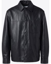 Loewe - Nappa Leather Buttoned Jacket - Lyst