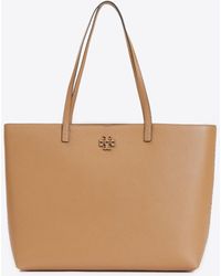 Tory Burch - Mcgraw Pebbled-Leather Tote Bag - Lyst