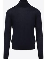 Saint Laurent - Turtleneck Wool And Cashmere Sweater - Lyst