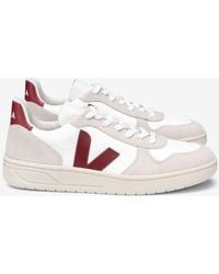 Veja - V-10 Suede And Mesh Low-Top Sneakers - Lyst