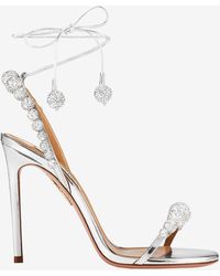 Aquazzura - Disco Dancer 105 Crystal Embellished Sandals - Lyst