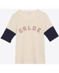 Chloé - Logo Print Crewneck T-Shirt - Lyst