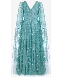 Needle & Thread - Comet V-Neck Sequined Gown - Lyst