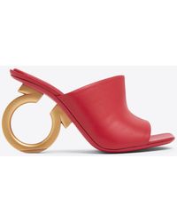Ferragamo - Astro 105 Nappa Leather Mules - Lyst
