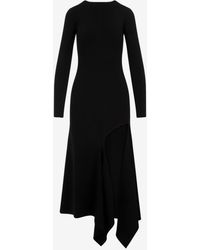 Y. Project - Knitted Asymmetric Midi Dress - Lyst