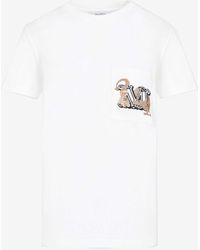 Max Mara - Crystal-Embellished Logo Monogram T-Shirt - Lyst