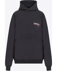 Balenciaga - Large Fit Logo Hoodie - Lyst