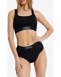 Versace - 90S Vintage Logo Rib-Knit Briefs - Lyst